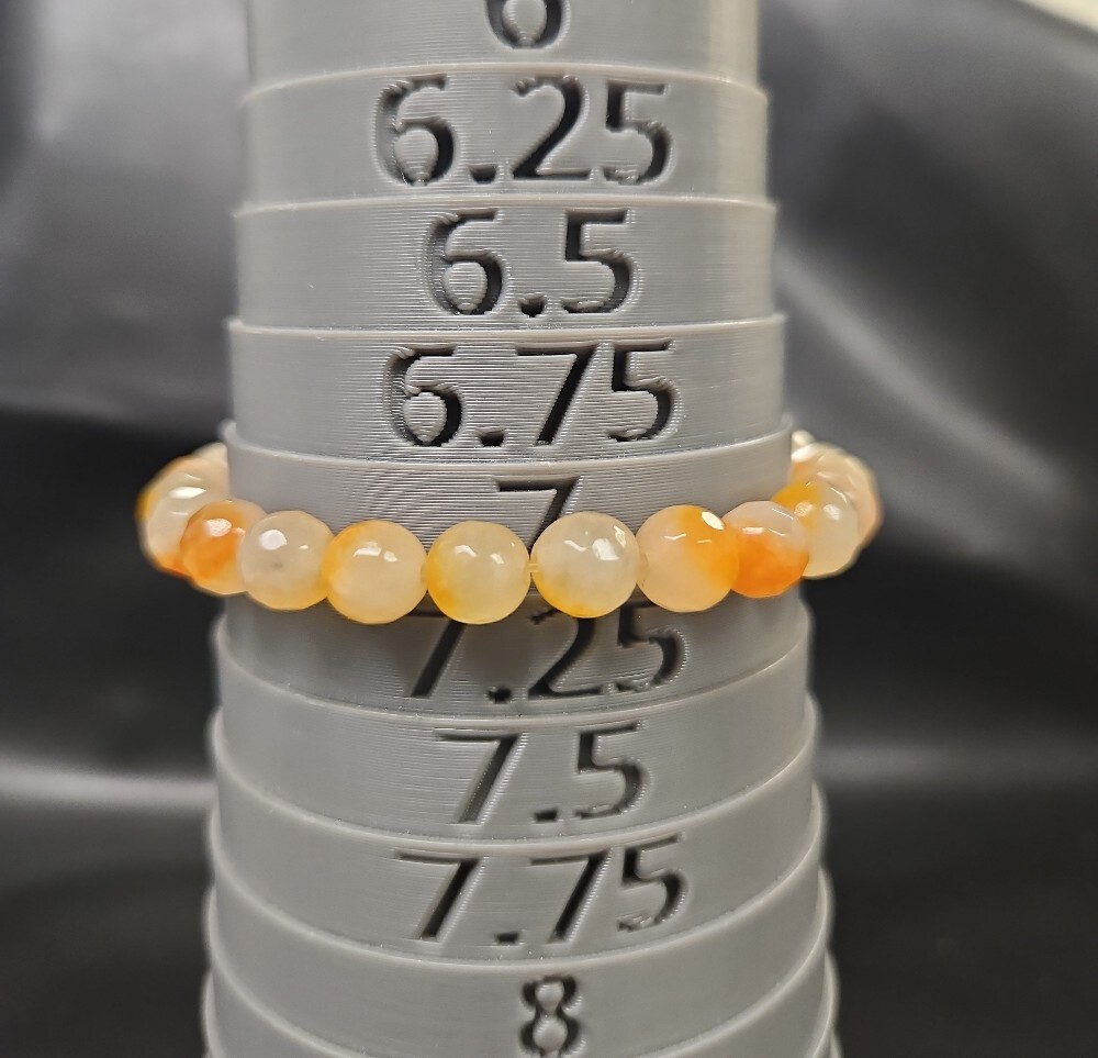 Yellow Jade Stretch Bracelet - Picture 5 of 7